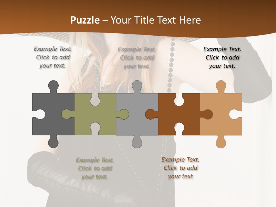 Girl In A Black Dress PowerPoint Template