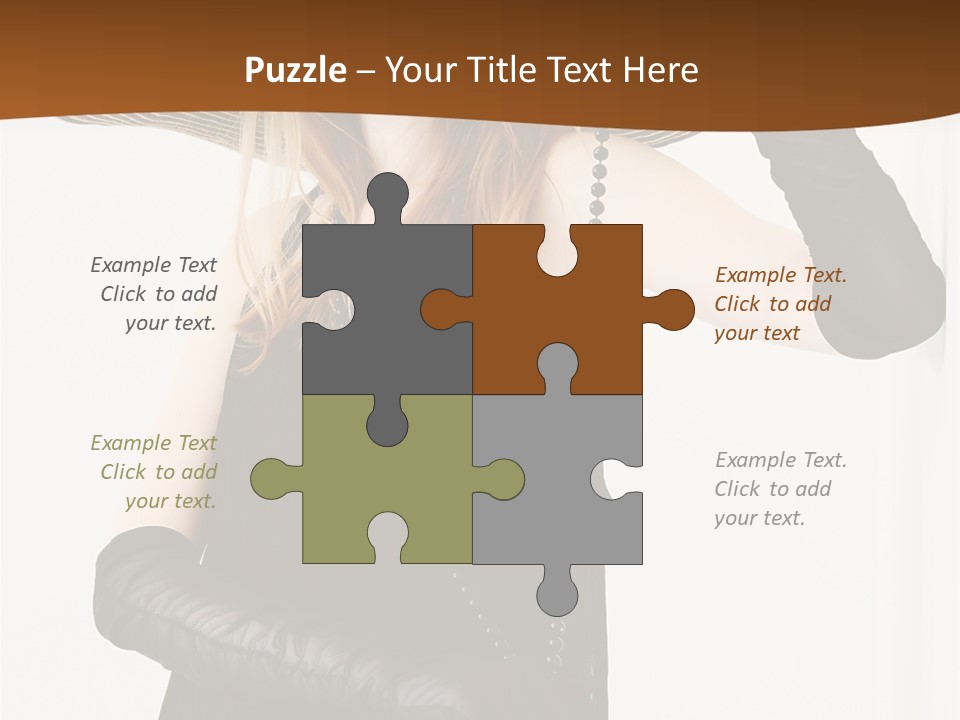 Girl In A Black Dress PowerPoint Template