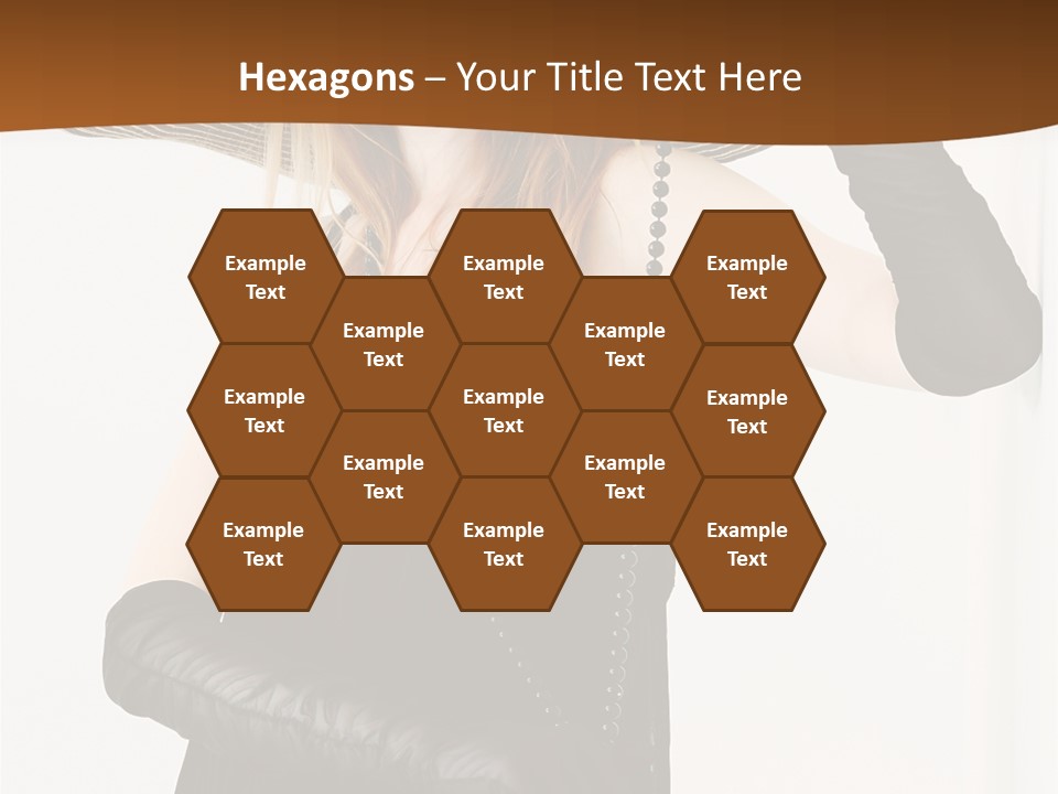 Girl In A Black Dress PowerPoint Template