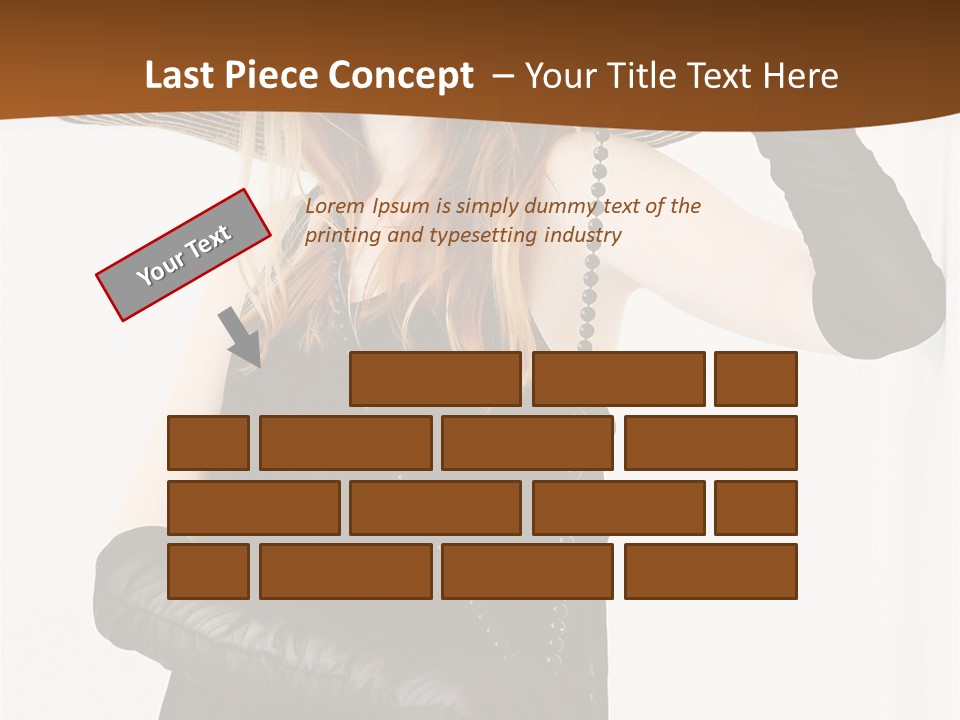 Girl In A Black Dress PowerPoint Template