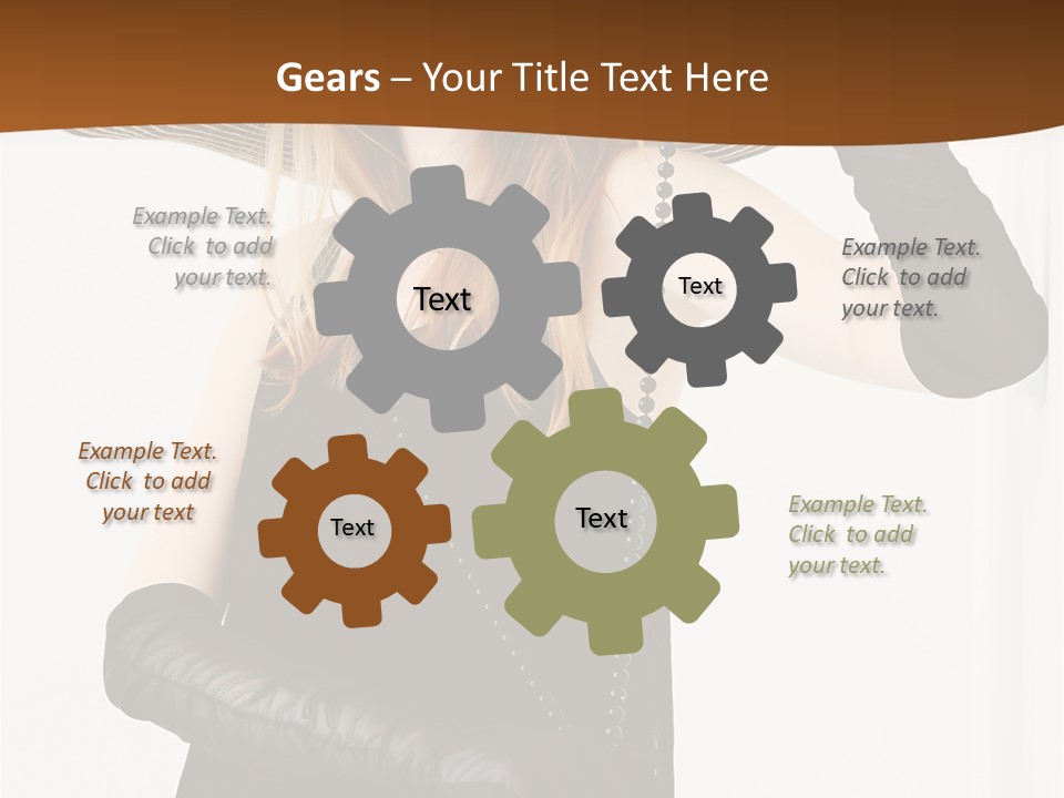 Girl In A Black Dress PowerPoint Template