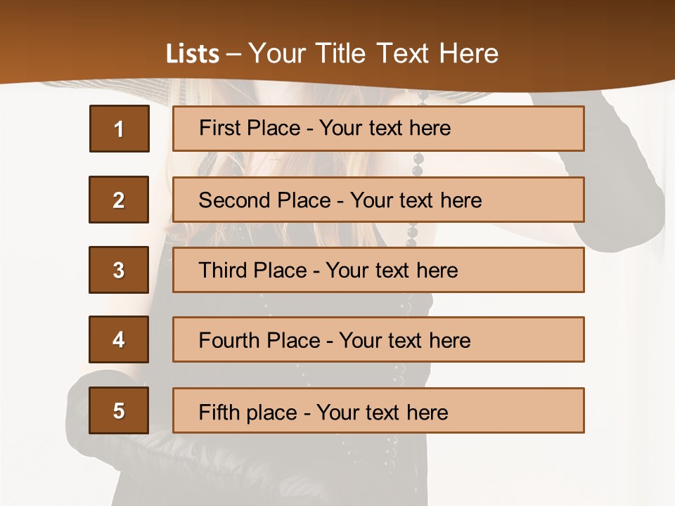 Girl In A Black Dress PowerPoint Template