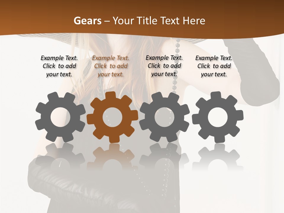 Girl In A Black Dress PowerPoint Template