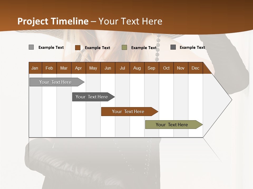 Girl In A Black Dress PowerPoint Template