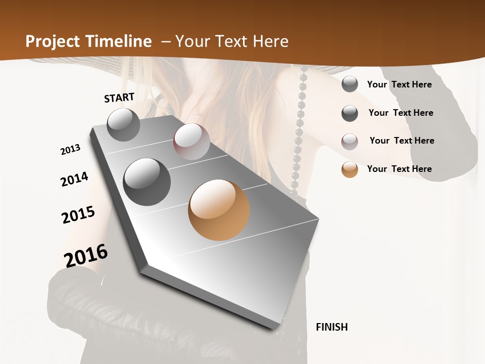 Girl In A Black Dress PowerPoint Template