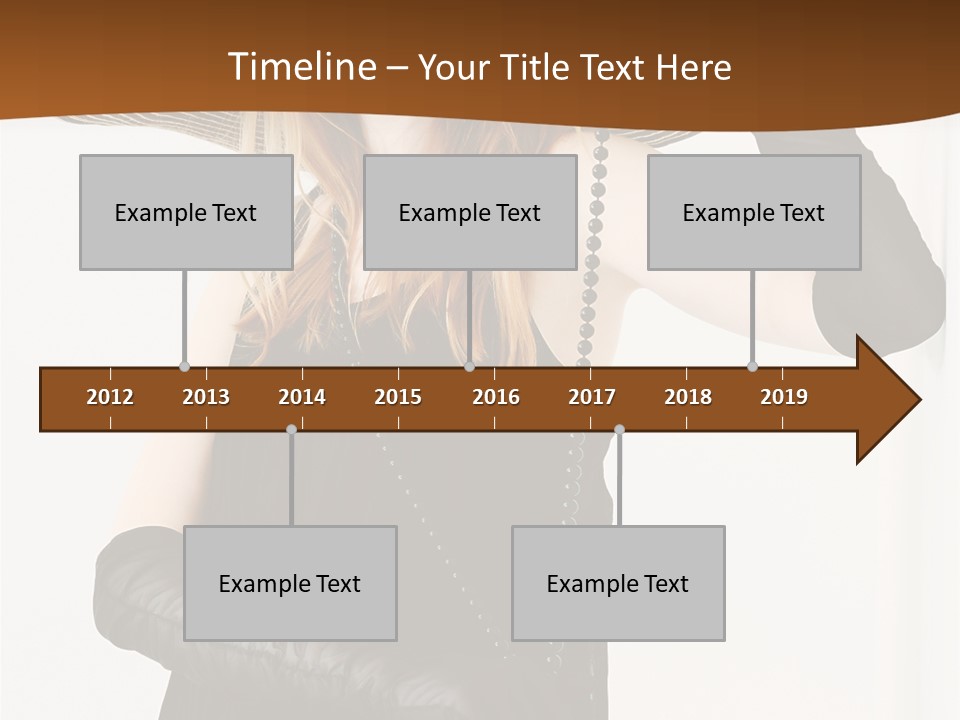 Girl In A Black Dress PowerPoint Template