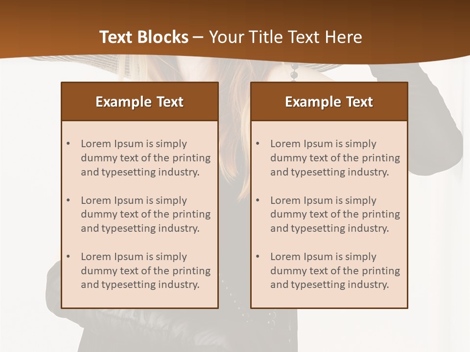 Girl In A Black Dress PowerPoint Template