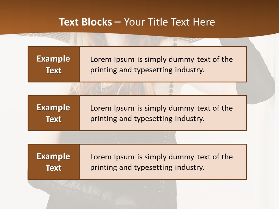 Girl In A Black Dress PowerPoint Template