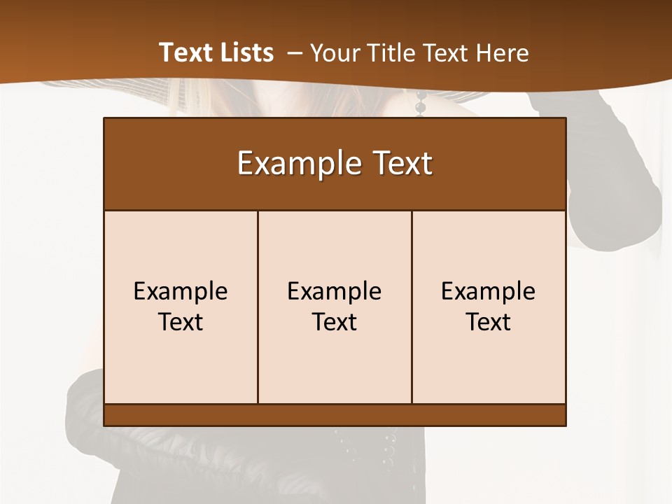 Girl In A Black Dress PowerPoint Template