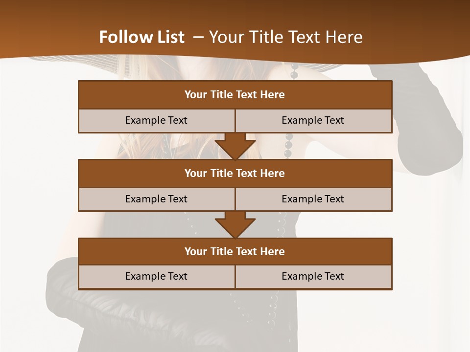 Girl In A Black Dress PowerPoint Template