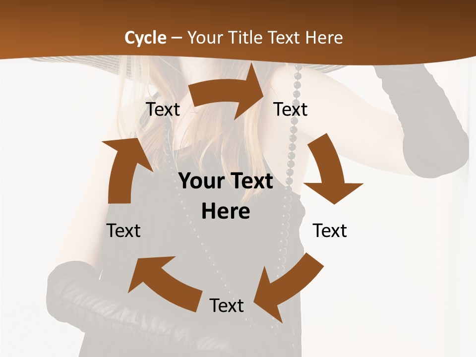 Girl In A Black Dress PowerPoint Template