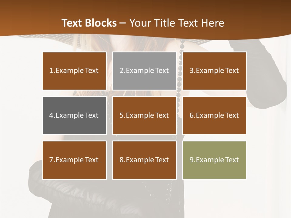 Girl In A Black Dress PowerPoint Template