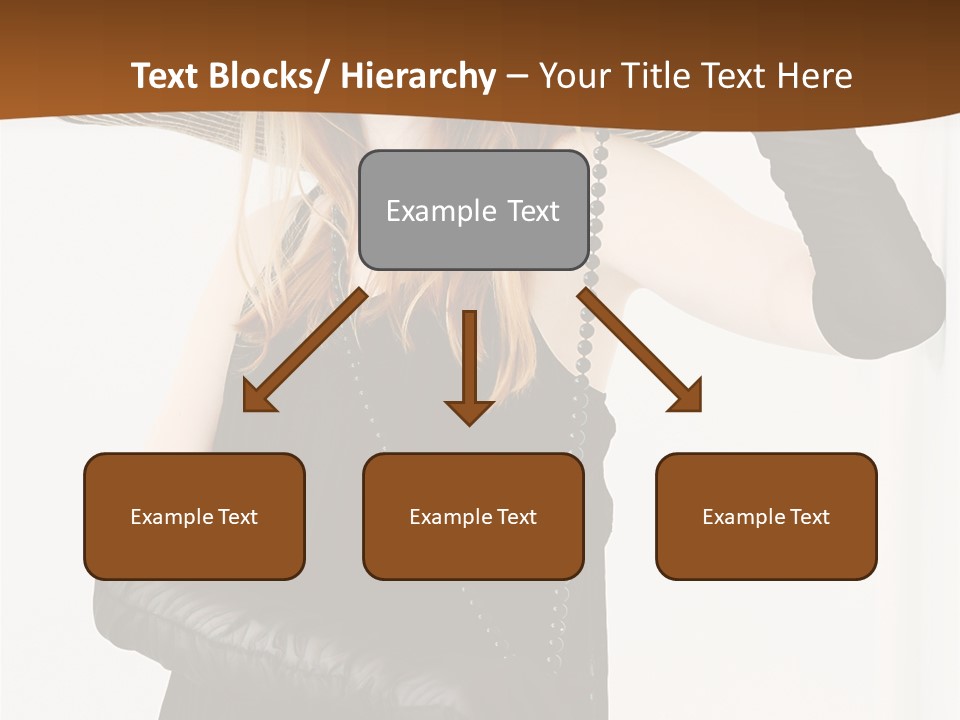 Girl In A Black Dress PowerPoint Template