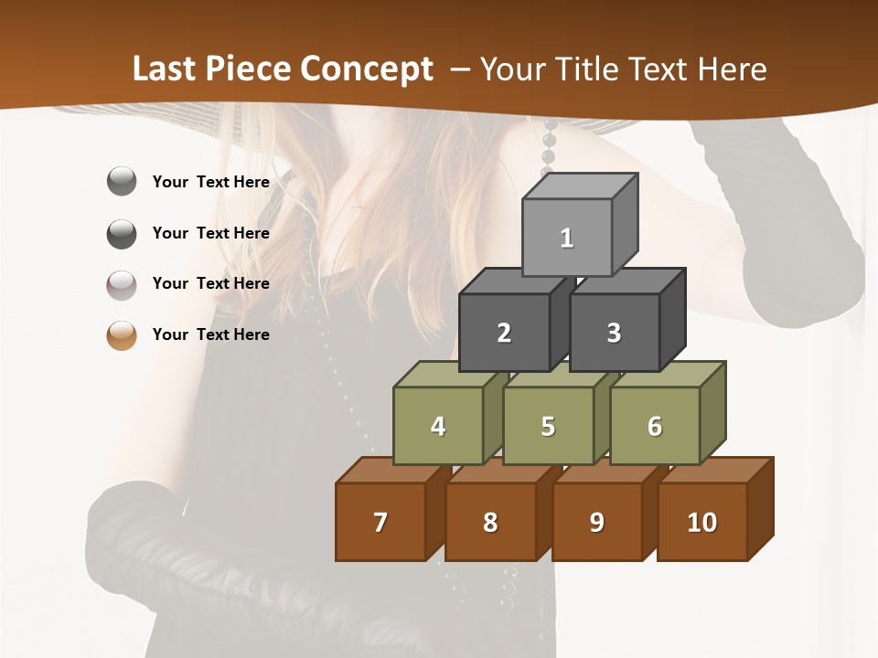 Girl In A Black Dress PowerPoint Template