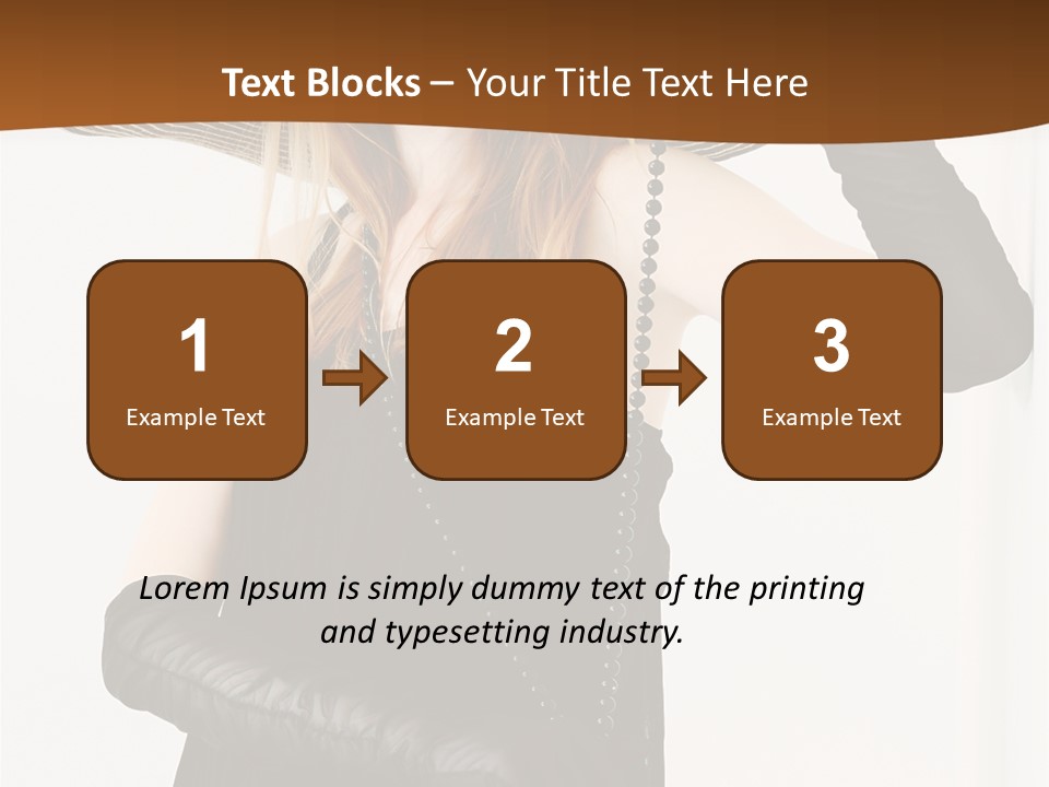 Girl In A Black Dress PowerPoint Template