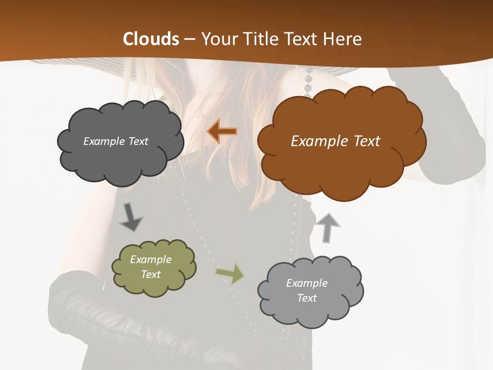 Girl In A Black Dress PowerPoint Template