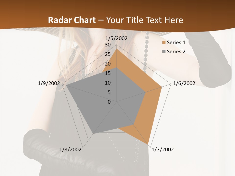 Girl In A Black Dress PowerPoint Template