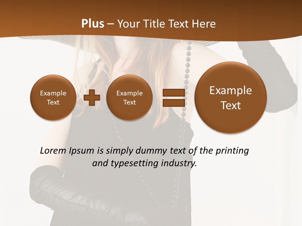 Girl In A Black Dress PowerPoint Template