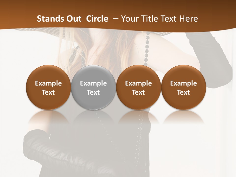 Girl In A Black Dress PowerPoint Template