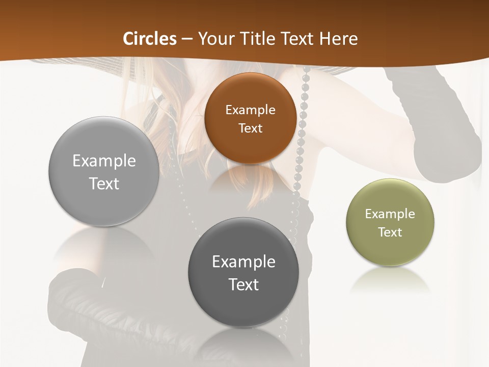 Girl In A Black Dress PowerPoint Template