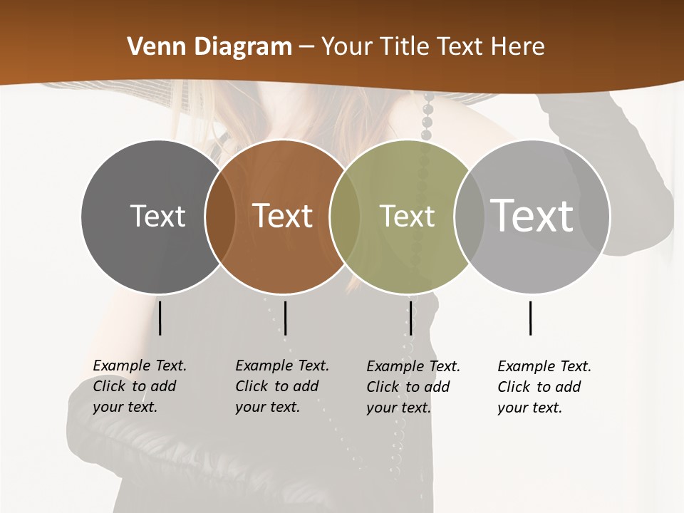 Girl In A Black Dress PowerPoint Template