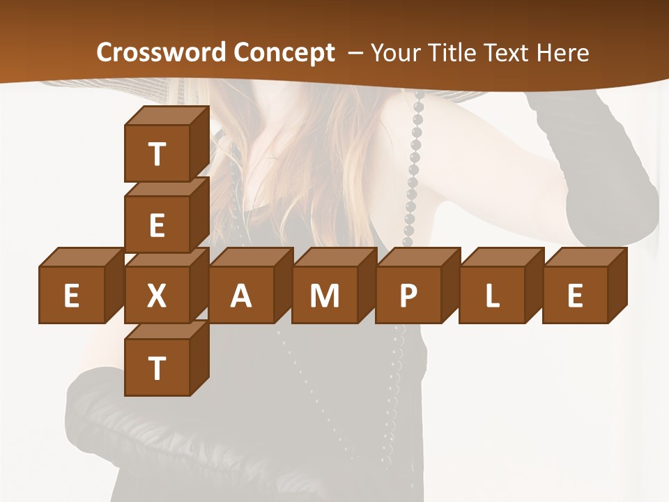 Girl In A Black Dress PowerPoint Template