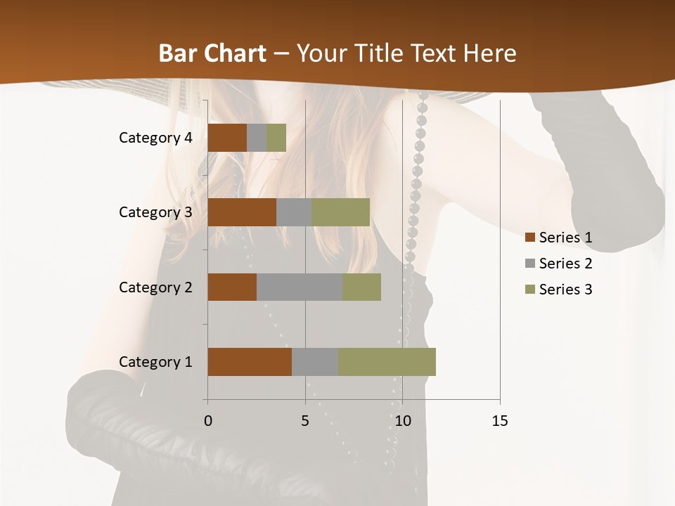 Girl In A Black Dress PowerPoint Template