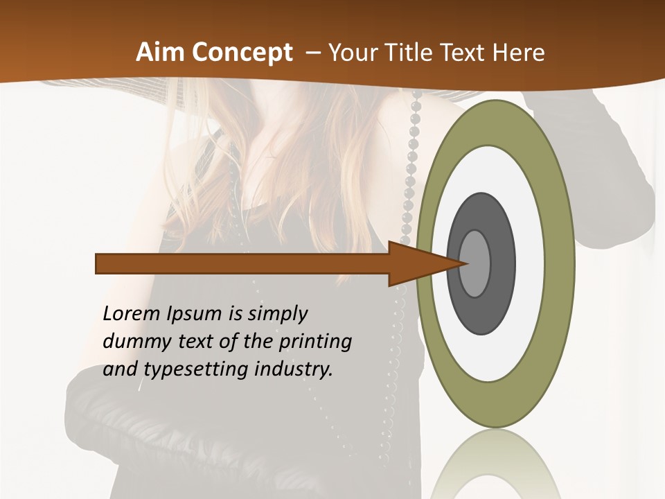 Girl In A Black Dress PowerPoint Template