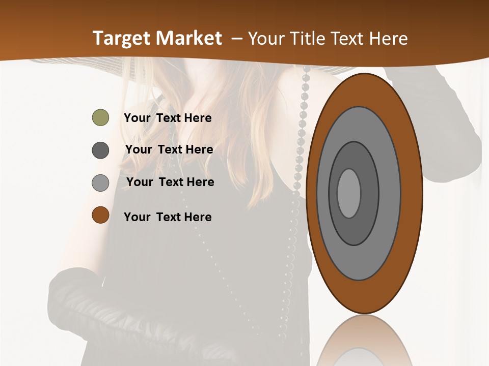 Girl In A Black Dress PowerPoint Template