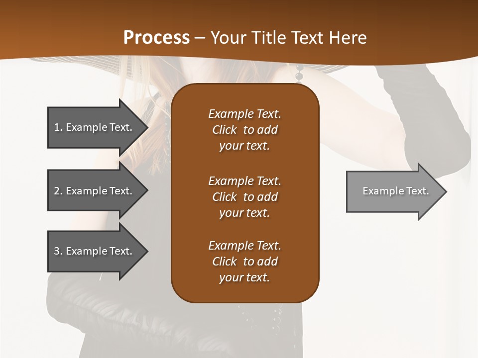 Girl In A Black Dress PowerPoint Template