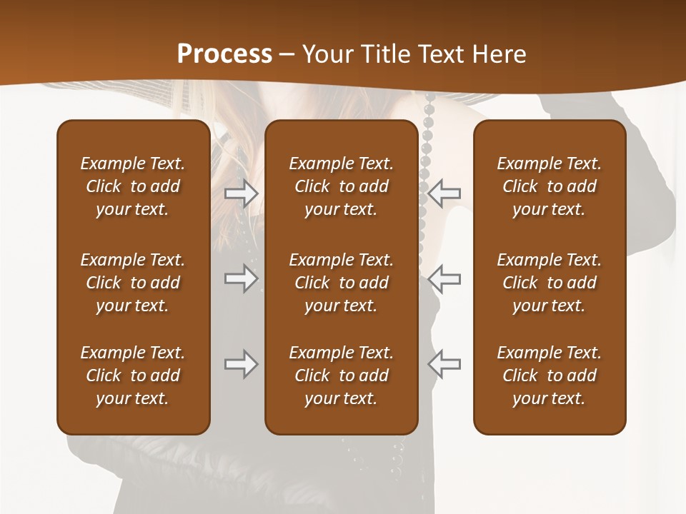 Girl In A Black Dress PowerPoint Template