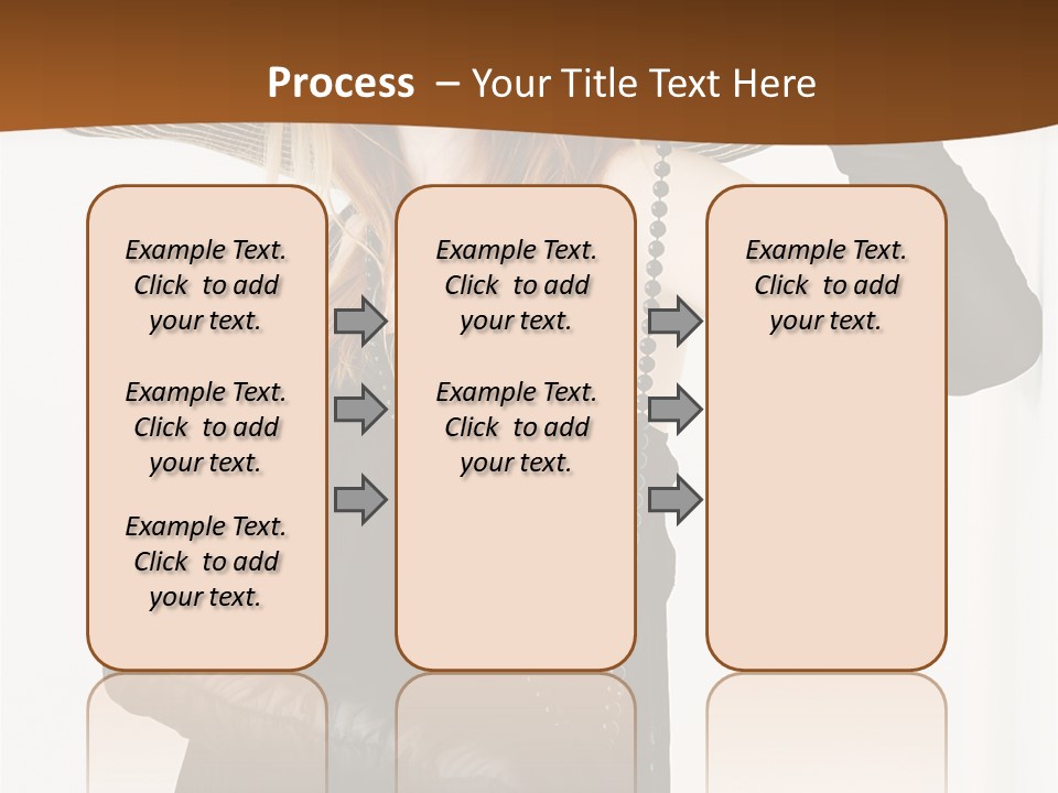 Girl In A Black Dress PowerPoint Template