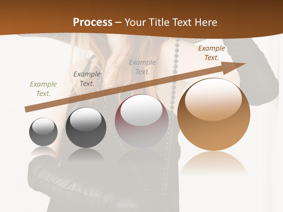 Girl In A Black Dress PowerPoint Template