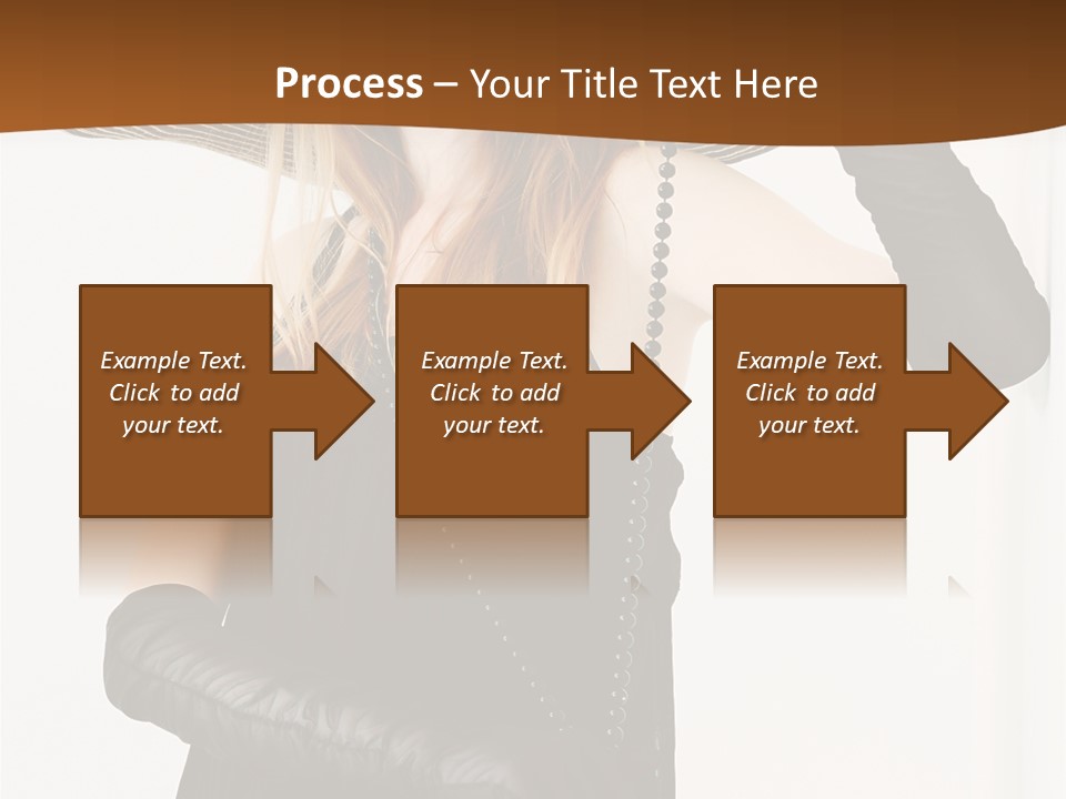 Girl In A Black Dress PowerPoint Template
