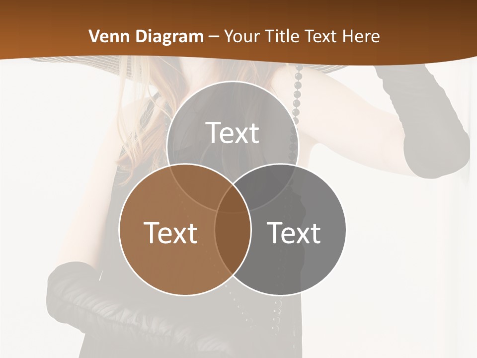 Girl In A Black Dress PowerPoint Template