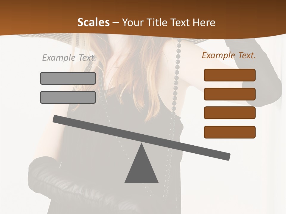 Girl In A Black Dress PowerPoint Template