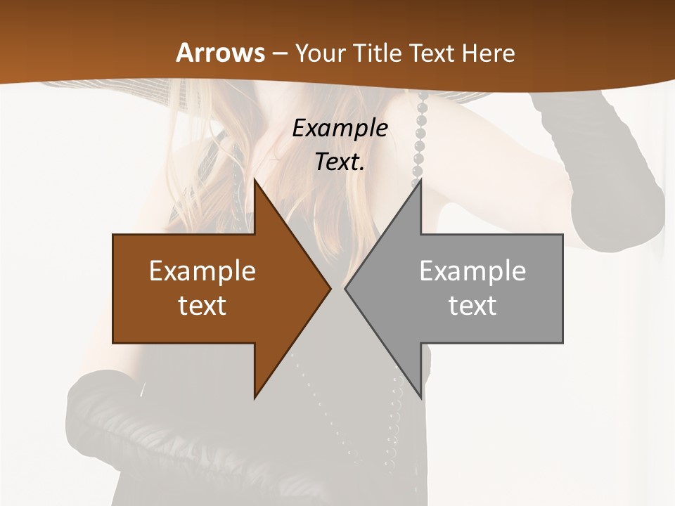 Girl In A Black Dress PowerPoint Template