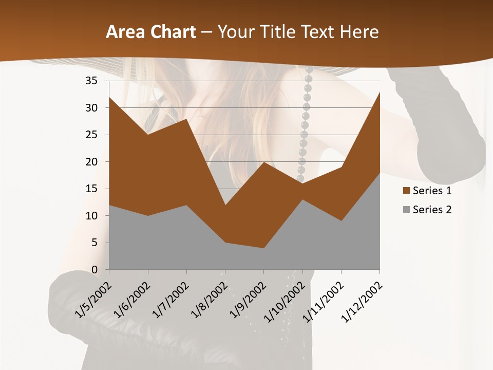 Girl In A Black Dress PowerPoint Template