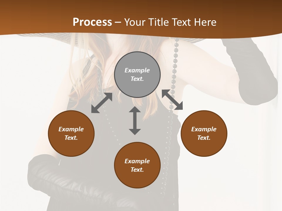 Girl In A Black Dress PowerPoint Template