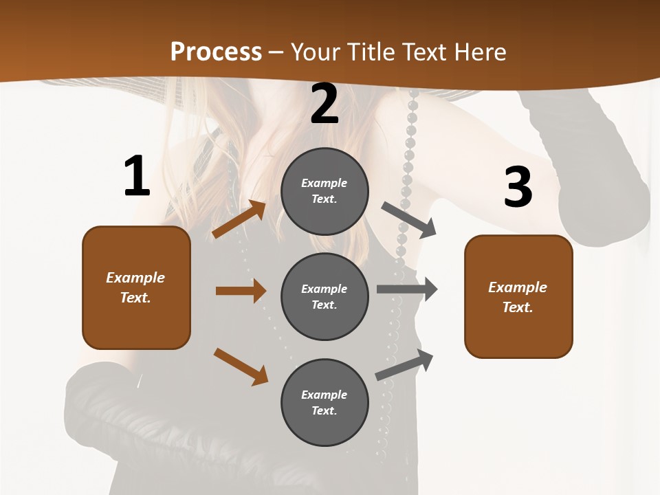 Girl In A Black Dress PowerPoint Template