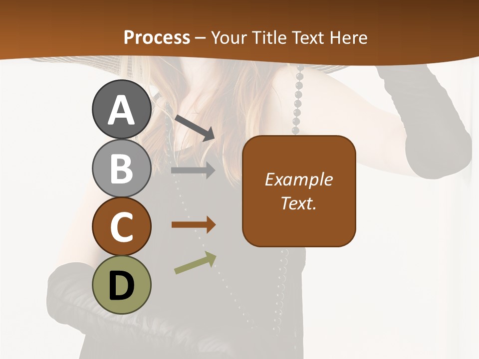 Girl In A Black Dress PowerPoint Template