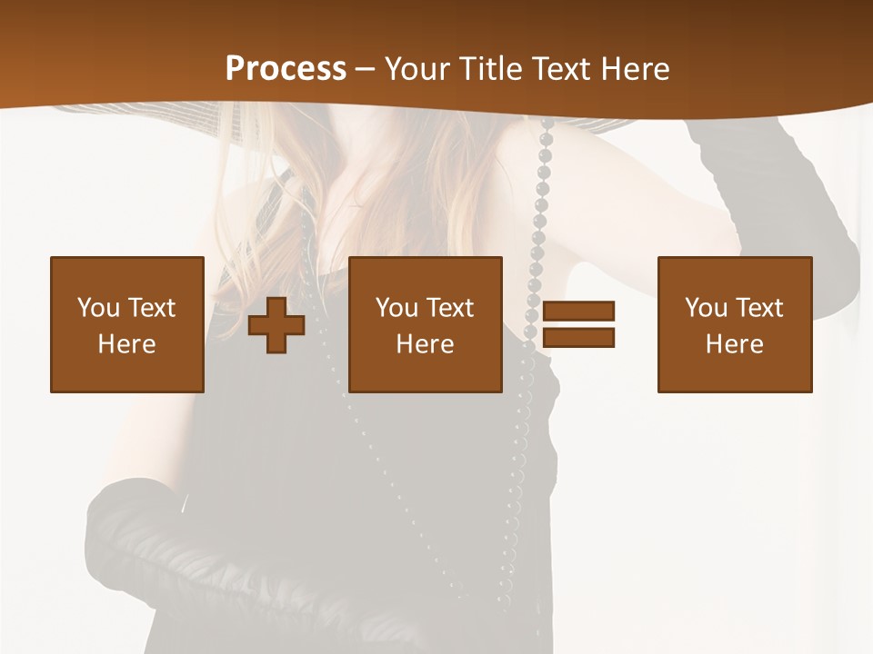 Girl In A Black Dress PowerPoint Template