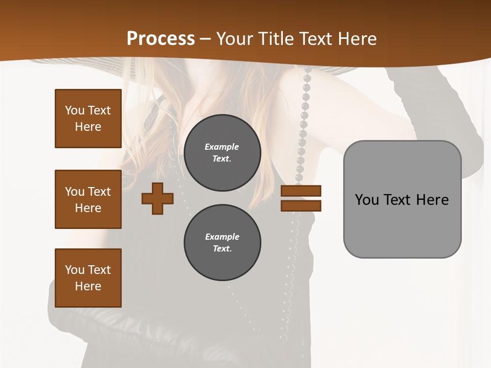 Girl In A Black Dress PowerPoint Template