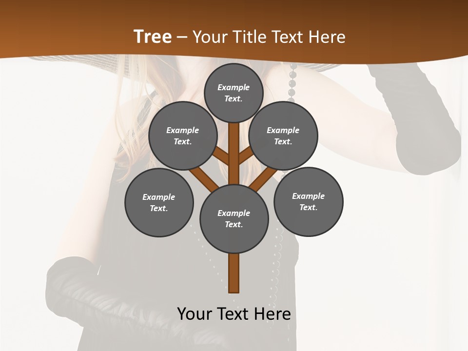 Girl In A Black Dress PowerPoint Template