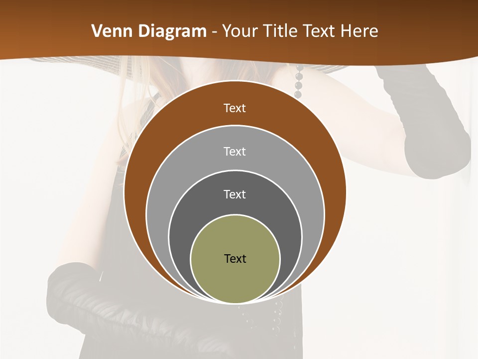 Girl In A Black Dress PowerPoint Template