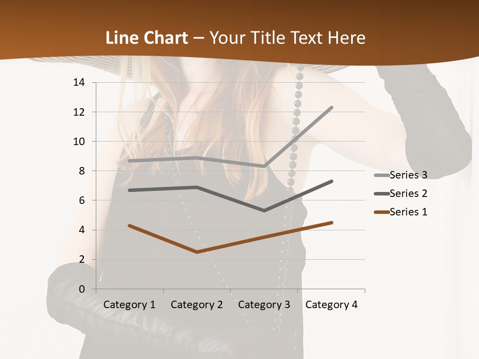 Girl In A Black Dress PowerPoint Template