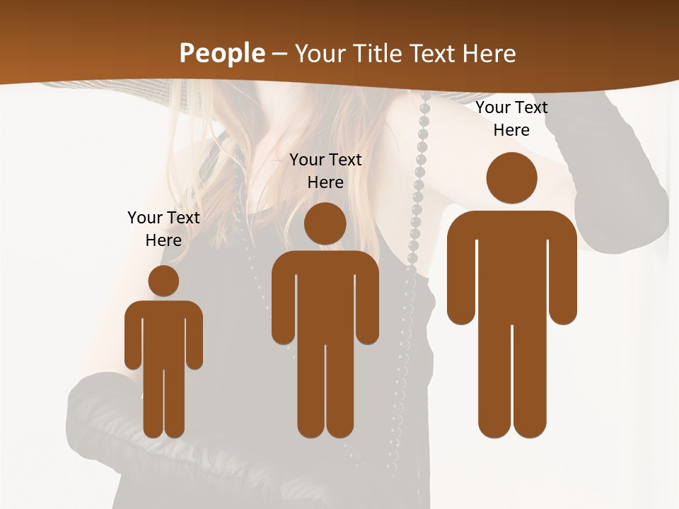 Girl In A Black Dress PowerPoint Template