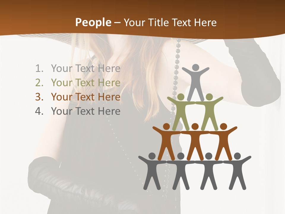 Girl In A Black Dress PowerPoint Template