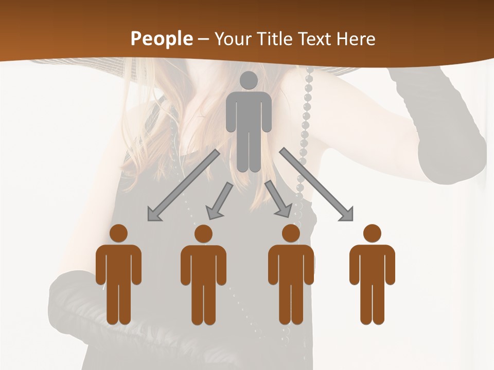 Girl In A Black Dress PowerPoint Template