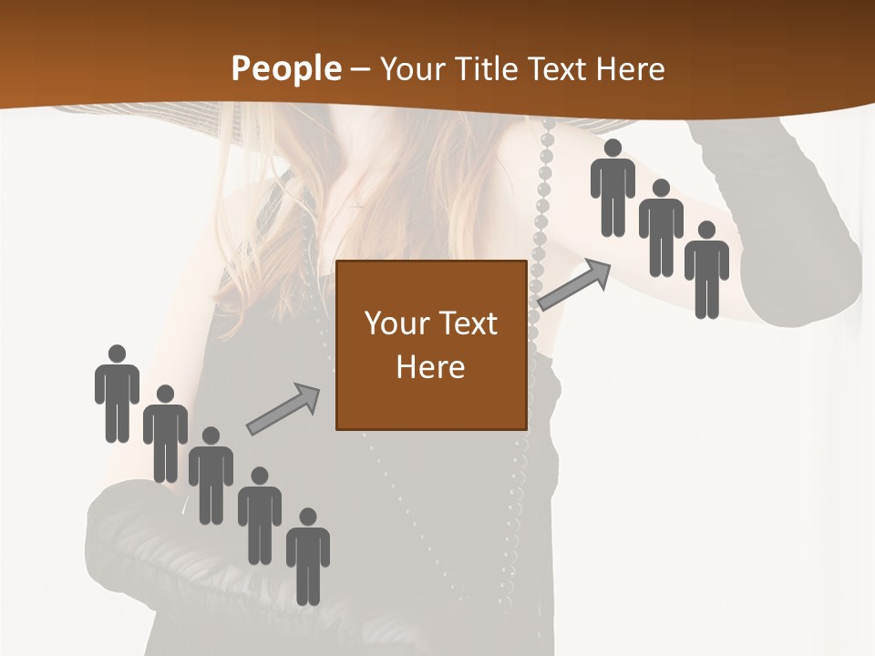 Girl In A Black Dress PowerPoint Template